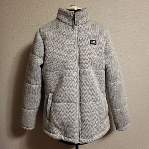 NWT New Balance Gray Chevron Knit Jacket Size Large